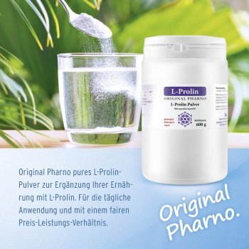 L-Prolin-pulver-600g  Etikett